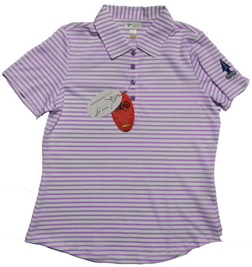 Greg Norman Microlux Stripe Polo - Orchid
