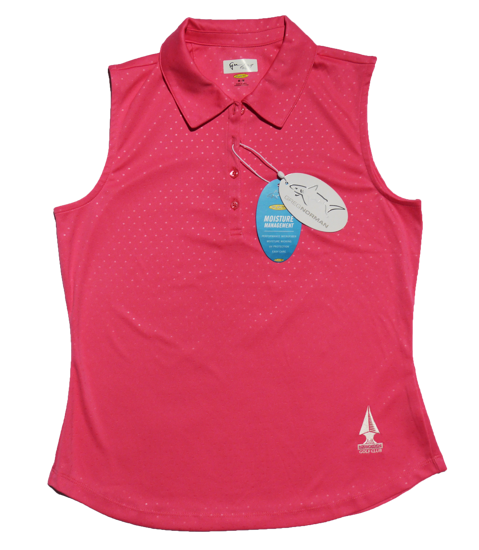 Picture of Greg Norman Embossed Dot Sleeveless Polo - Pink