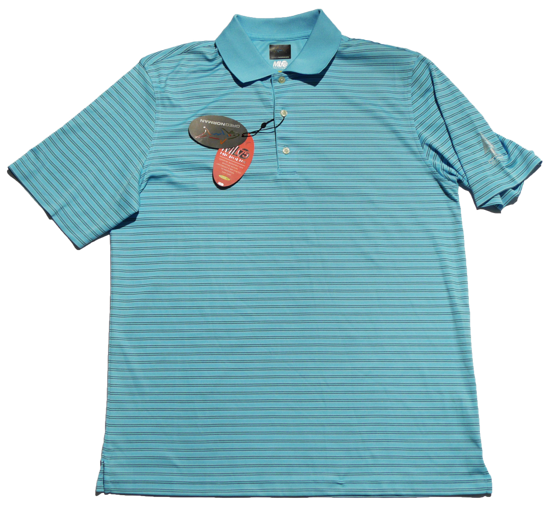 Greg Norman Microlux Stripe Polo - Sky 