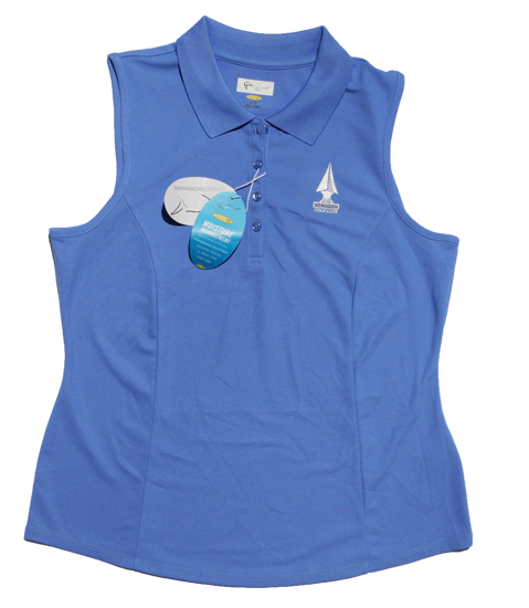 Greg Norman Sleeveless Micro Pique Polo - Caymen Blue